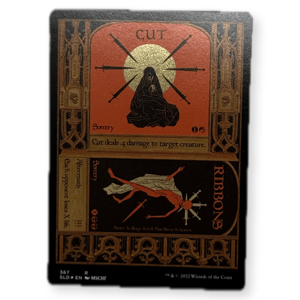 Secret Lair x MSCHF Cut // Ribbons #367 Gold Foil Etched MTG Rare